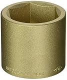 Ampco Safety Tools SS-3/4D50MM Socket, Standard, Non-Sparking, Non-Magnetic, Corrosion Resistant, 3/