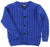 (コ-ランド) Co-landキッズ ニット カーディガン 長袖 セーター コート 子供服 女の子 男の子 トップス クルーネック かわわい 上着 ブルー 110
