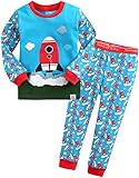 [Vaenait Baby]キッズ子供ベビー服綿100％ルームウェア長袖パジャマ寝間着上下セット Cloud Rocket XS