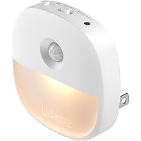 LYRIDZ センサーライト 室内 足元灯 コンセント 人感センサーライト・明暗センサーライトが両立 1台2役 常夜灯 1〜50ルーメン明るさ調整 フットライト LED足元ライト 省エネ 電球色 廊下 寝室 玄関 階段 【PSE取得済·日本語取説】