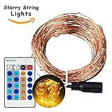 Morpilot Dimmable Led String Lights Copper Wire 33ft LED Starry Light with UL Certified 5v Power Ada