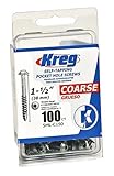 Kreg SML-C150-100 Pocket Screws 1-1/2-Inch, 8 Coarse, Washer-Head, 100-Count [並行輸入品]