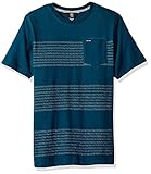 Volcom Big Boys' Banded Crew Short Sleeve Shirt Youth Flight Blue M [並行輸入品]