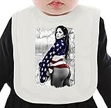 Big Booty American Flag Girl ネクタイを有する有機ビブ Medium