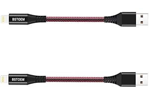 BSTOEM 純正 iphone 充電ケーブル【2025正規MFi認証品】 0.2m*2本 短い 20cm ライトニングケーブル 短い usb to lightningコード 2.4A急速充電＆高速データ転送 高耐久 断線防止 あいふおん充電コード