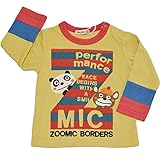 2016年 秋冬 ZOOMIC ART ズーミックアート 袖３段切替 長袖Ｔシャツ くま・パンダ イエロー◇95cm