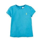 【アウトレット品】 ポロラルフローレン ポニー付 ピマコットンブレンド 半袖Tシャツ ライトブルー (女の子12～24か月用) 24M [並行輸入品]