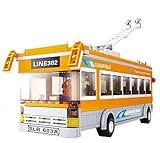 Tram Bus Inserting Puzzle Large Blocks of Plastic-Yellow