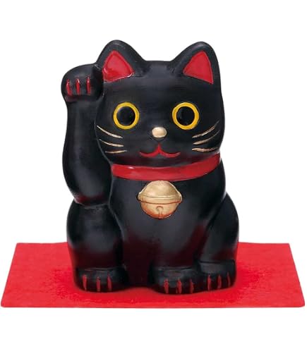 Amazon.co.jp: 猫 ペア置物 開運招福 千客萬来 レトロ アンティーク 元