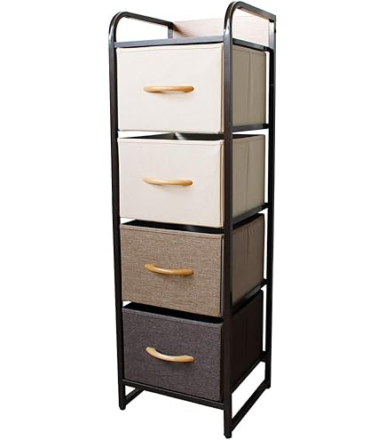 Amazon｜4段チェスト【Flat chest】幅58×奥行29×高さ100cm 収納