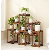 木製フラワーラック室内植物スタンド木製植物フラワーディスプレイスタンド木製ポットシェルフストレージラック屋外 (色 : A1)