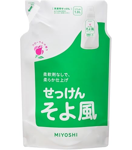 MIYOSHI 粉せっけん そよ風 216g×3袋　みよし Amazon | ミヨシ石鹸 【まとめ買い】そよ風 2.16kg ×3個 | MIYOSHI