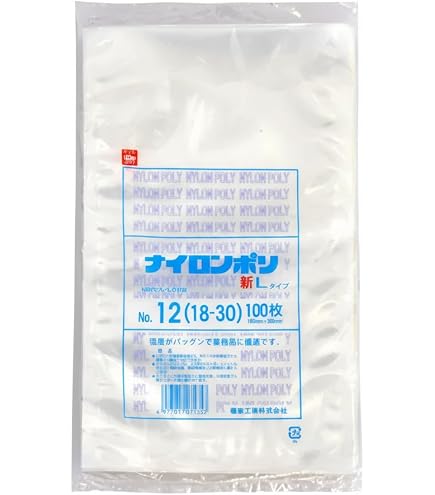 Amazon.co.jp: 福助工業 ナイロンポリ TLタイプ規格袋 30-40 （100枚