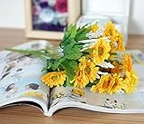【ノーブランド品】造花 菊 アーティフィシャルフラワー フラワー 菊 黄