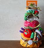 はらぺこあおむし　おむつケーキ　出産祝い (M（パンパーステープ）, ミラーティザー)