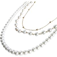 Mare(マーレ) パール ネックレス ロング レディース 結婚式 パーティ 入学 卒業 式 おしゃれ ゴールド アクセサリー フォーマル お呼ばれ プレゼント ギフト (ギフトバック付き)