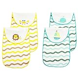 ING STYLE ベビー用 汗取りインナー 6重ガーゼ コットン100％ 快適な着心地 4種類の4枚セット (男の子バージョン)