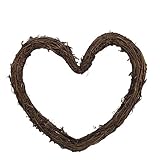 Nice Days（ナイス　ディズ）　 ナチュラル リース ハート フラワー資材 花輪 ドア飾り おしゃれ 店舗 玄関 壁掛け 庭園 飾り 撮影 道具 (20cm)