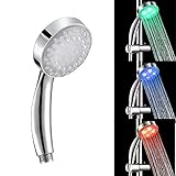 Sikyeバスシャワー、7色LEDライトホームバスルームシャワーヘッドグロー