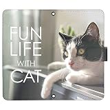 SmaSmaSweets 手帳型 ケース For Pixel 7a [デザイン:11.くつろぐ白黒猫/マグネットハンドあり] 猫 ネコ ねこ Pixel7a ピクセル7a 用 互換性 スマホケース カバー