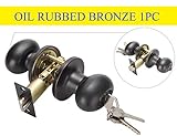 ロックの外部ドア、オイルはブロンズドアノブボールスタイルキー付きエントリードアノブロックwithキーオイルはブロンズ仕上げ、オイルはブロンズ仕上げエントリ ブロンズ 692-ORB-ET