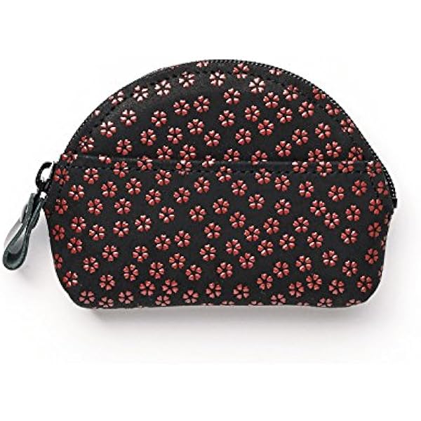 新品【印伝 inden-ya】小銭入れ かぐわ　バラ柄 鹿革 コンパクト 印伝屋 かぐわ F小銭入04：印傳屋公式オンラインショップ｜INDEN-YA