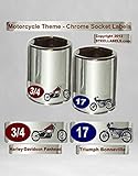 Harley-Davidson Decals, Limited Edition CHROME SOCKET LABELS, these stickers fit all Socket Tool Set