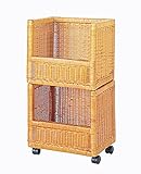 今枝商店 ラタン マガジンラックストッカー 2段 R-204set