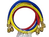 エアコン ガス チャージ ホース R 410 a ３色 セット 90 cｍ 5/16