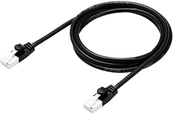 エレコム LANケーブル CAT6A 1m ツメが折れない 爪折れ防止コネクタ やわらか ブラック ECLD-GPAYTBK10