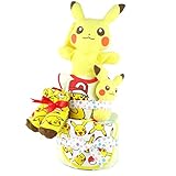 おむつケーキ ポケモン ポケットモンスター ピカチュウ 2段 出産祝い ベビーギフト タオル スタイ pokemon9