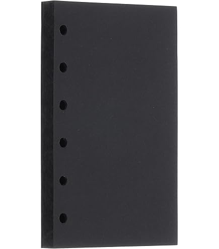 Amazon.co.jp: ミニ6穴サイズ BLACK／ブラック 無地 上質紙 システム