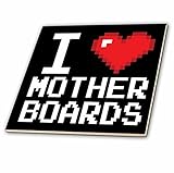 CT _ 118914 Dooni Designs Geek Designs – Geeky Old School Pixelatedピクセル8ビットI Heart I Loveマザーボード – タイ