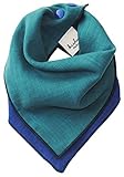 Kishu Baby Bandana Bib for Boys, Solid Reversible, One Size Multicolor (teal/royal) by Kishu Baby