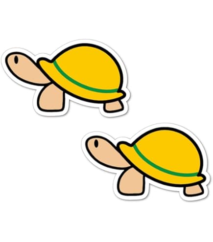 Amazon.co.jp: カメ お先にどうぞ ステッカー 2枚セット 車 バイク