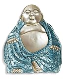 草原 ロード ブッダ ガラス プラッター 15インチ ブルー【並行輸入品】+NONOKUROオリジナルミニミニクロス