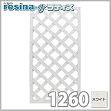 ＜レシナg＞ 樹脂製 ウッドプララティス（1200×600mm／ホワイト） フェンス DIY 園芸 ガーデニング 人工木 防腐 樹脂 雨に強い　旭興進株式会社　JJ PROHOME