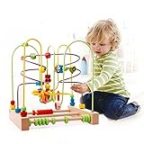 キッズニー【Kidsney】 キッズおもちゃ 赤ちゃんおもちゃ ビーズコースター 子ども 知育玩具 ラーニングトイ ルーピング 木製 wy07-lzgyp-d119