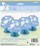 Blue Baby Shower Mini Honeycombs Decorations - Baby Boy by Uk Baby Shower Co