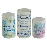 水彩コレクションちらつきフレームレスキャンドルワックスPillar Candle Set / 3