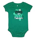 聖パトリックの日ベビー男の子Onsies新しいBornか月( The Ladies私はラッキー生まれた)