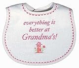 Raindrops Everything is Better At Grandma's Embroidered Bib, Strawberry/Hot Pink by Raindrops [並行輸入品