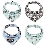kolamomベビーバンダナDrool Bibs 4 - Pack 100 %吸収性コットンfor Boys for Girls US サイズ: general