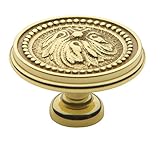 Baldwin 4931030 Ornamental Cabinet Knob in Bright Brass by Baldwin