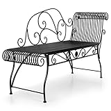 HLC アイアイ風 ガーデンベンチ ブラック