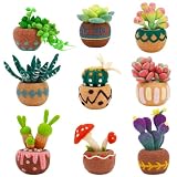羊毛フェルトキット 多肉植物 ニードルフェルト 9点セット 手芸キット DIY素材 初心者向け 手作りクラフト