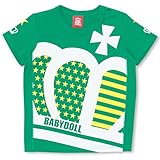 ベビードール 斜め王冠Tシャツ 子供服 120cm グリーン