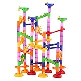 マーブルラン迷路、キッズビルディングブロックマーブルランおもちゃ、DIY建設大理石レースラン迷路ボールトラックビルディングブロックベビーキッズギフト教育玩具マーブルレース