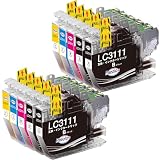 【Paeolos】LC3111互換インク Brother ブラザー 用 LC3111-4PK 互換インクカートリッジ 合計10本セット LC3111BK LC3111C LC3111M LC3111Y 【対応機種】Brother ブラザー DCP J572N J577N J582N J978N J998DN J973N J982N J987N 大容量 説明書付 残量表示付 個包装 インク漏れ防止