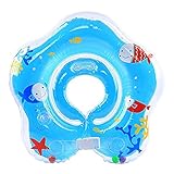 首リング ベビー用　うきわ 胴回りにフィットする スポーツ知育用具 首浮き輪 ボディリング 赤ちゃんのトレーニングに 可愛い (ブルー)